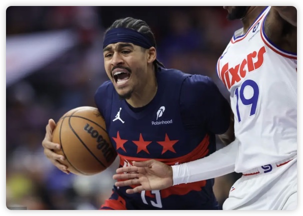 萨尔24+7格兰姆斯22分 普尔18+7奇才送76人6连败